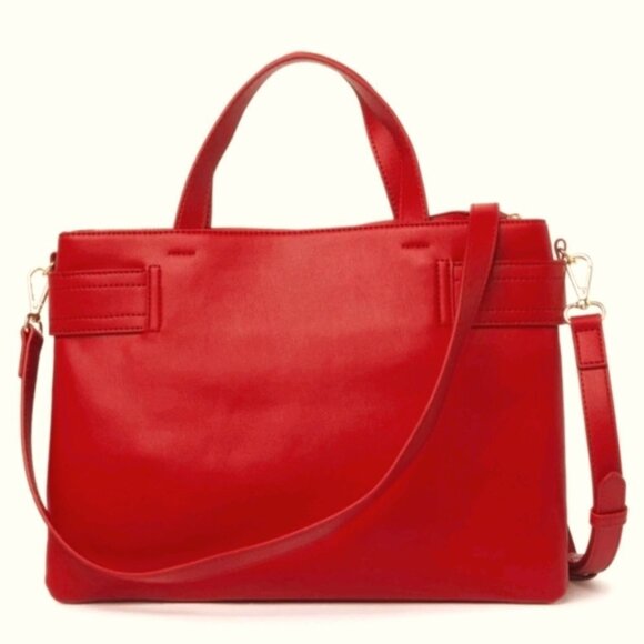 LOVE MOSCHINO BORSA PU ROSSO SATCHEL BAG - Picture 4 of 15